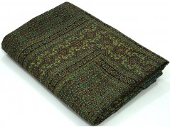 King Size Hand Block Print Kantha Quilt 90x108 Inch Ajrakh Kantha Bedspread Vegetable Dye Kantha Blanket Indigo Print Ajrakh Kantha Quilt